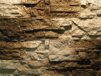 Фрагмент декоративных панелей под камень